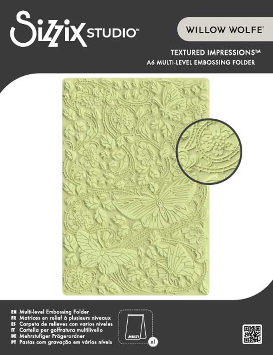 Willow Wolfe / Sizzix Textured Impressions - Nouveau Butterfly [667030]