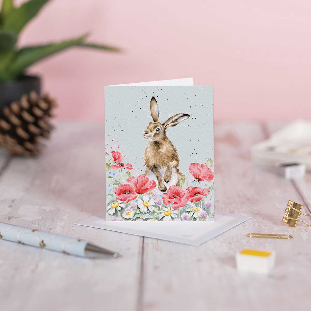 Wrendale Designs Mini Gift Enclosure Card - Field Of Flowers [GE131] - Image 2