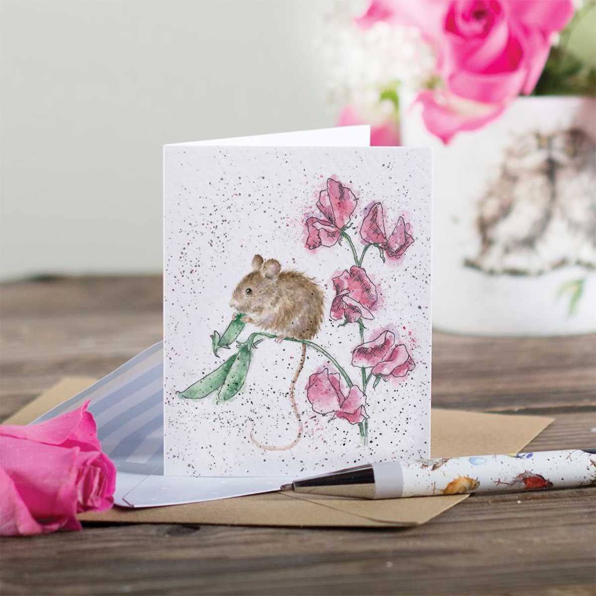 Wrendale Designs Mini Gift Enclosure Card - The Pea Thief [GE054] - Image 2